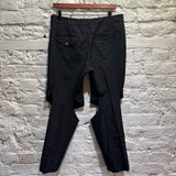 COMME DES GARCONS	HOMME PLUS BLACK SPLIT KNEE TROUSERS