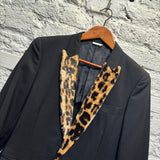 COMME DES GARÇONS HOMME PLUS BLACK/LEOPARD COAT