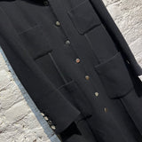 JC DE CASTELBAJAC VINTAGE BLACK OVERCOAT