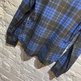 Alexander McQueen MCQ	BLACK / BLUE PLAID SHIRT