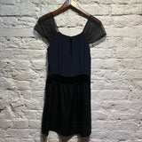 MIU MIU NAVY & BLACK SILK DRESS