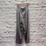 GIORGIO ARMANI
PALE GREY WOOL ACETATE PLEAT FRONT TROUSERS