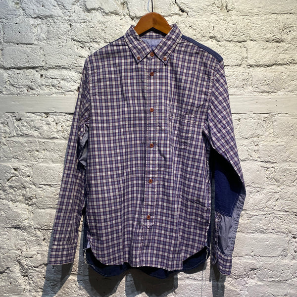 JUNYA WATANABE MAN MULTI CHECK/PATCHWORK L/S SHIRT