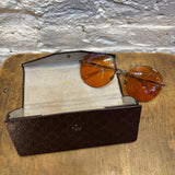 GUCCI	ORANGE TINT ROUND SUNGLASSES