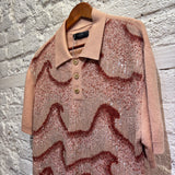 AMIRI	SEQUIN BEADED POLO SHIRT