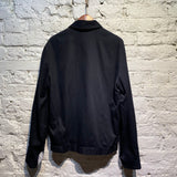 ALEXANDER MCQUEEN MIDNIGHT/STRIPED COTTON REVERSIBLE ZIP JACKET