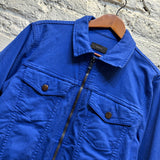 JOSEPH	ELECTRIC BLUE WESTERN ZIP JACKET