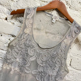 ARMANI JEANS EMBROIDERED MESH TOP