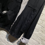 ALEXANDER MCQUEEN MIDNIGHT/STRIPED COTTON REVERSIBLE ZIP JACKET