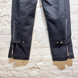 DION LEE 	BLACK HEAVY COTTON TROUSERS