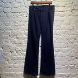 GUCCI WOMENS DARK NAVY DENIM FLARED JEANS