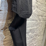 COMME DES GARCONS	HOMME PLUS BLACK SPLIT KNEE TROUSERS