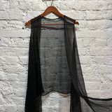 HAIDER ACKERMANN 
BLACK CHIFFON WRAP