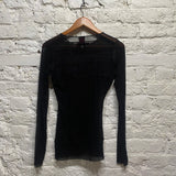 JEAN PAUL GAULTIER
MAILLE CLASSIQUE
BLACK SHEER STRETCH TOP
