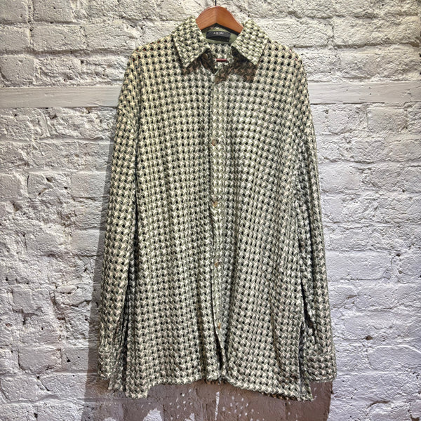 AMIRI	WOVEN LEATHER SHIRT JACKET