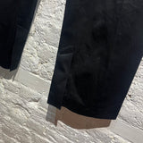 HELMUT LANG BLACK COTTON TROUSERS WITH FLAP FRONT