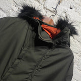 JOESPH HOODED COAT DETACHABLE FUR TRIM/LINING