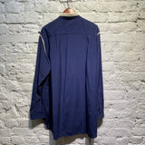 YOHJI YAMAMOTO POUR HOMME VINTAGE NAVY SILK SHIRT