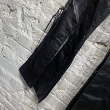 SUPER YAYA
BLACK LACE UP SPLIT FLARED TROUSERS