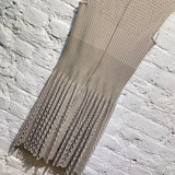 ALAIA HEAVY WEAVE PALE GREY DRESS