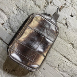 MARC BY MARC JACOBS SILVER CRINKLE LEATHER BAGS SET