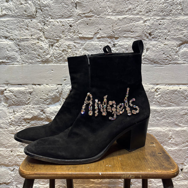 CHRISTIAN LOUBOUTIN
BLACK SUEDE ANKLE BOOTS