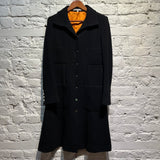 JC DE CASTELBAJAC VINTAGE BLACK OVERCOAT