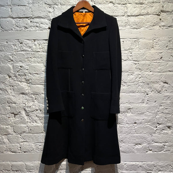 JC DE CASTELBAJAC VINTAGE BLACK OVERCOAT