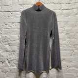 SOLICE 
2018 SILVER LUREX TURTLENECK MINI DRESS