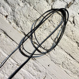 ISABEL BENENATO BLACK THIN EXTENDED BELT