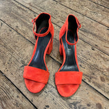 ALEXANDER WANG ORANGE SUEDE SANDALS
