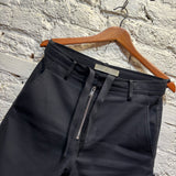 DION LEE 	BLACK HEAVY COTTON TROUSERS