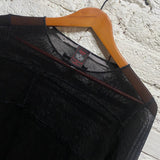 JEAN PAUL GAULTIER
MAILLE CLASSIQUE
BLACK SHEER STRETCH TOP