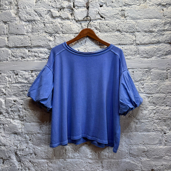 FREE PEOPLE	BLUE Jersey TOP