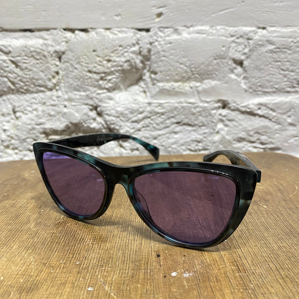 YOHJI YAMAMOTO BLUE TORTOISESHELL/PURPLE LENS SUNGLASSES