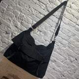 DRIES VAN NOTEN BLACK CANVAS MESSENGER BAG