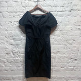 NINA RICCI BLACK SATIN DRESS