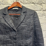 CECILIE BAHNSEN BLACK MOHAIR BLAZER