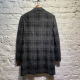 DANIEL TISSU WOOL CHECK OVERCOAT