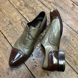 CESARE PACIOTTI
GREEN/BROWN LEATHER LACE UP BROGUES