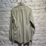 PRADA OLIVE/CREAM STRIPE SHIRT