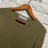 COMME DES GARÇONS HOMME AD1996 ARMY GREEN SILK/COTTON KNIT