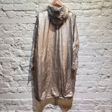 STUSSY VERA HOODED METALLIC OVERCOAT
