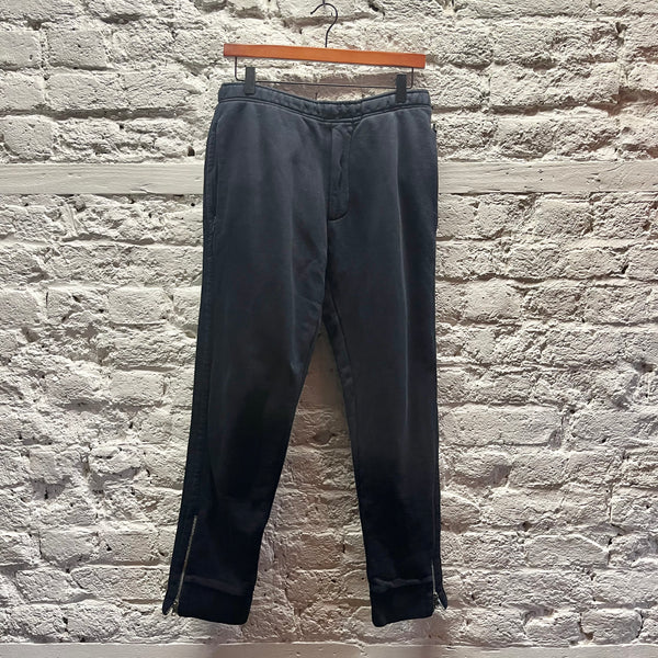 JOSEPH
NAVY COTTON SWEATPANTS WITH ANKLE ZIPS