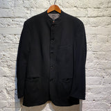 KENZO HOMME VINTAGE BLACK MANDARIN COLLAR JACKET