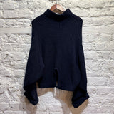 TOGA PULLA 	WOOL ALPACA NAVY KNIT
