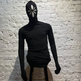KUSIKOHC BLACK JERSEY FULL FACE/GLOVES L/S ZIP TOP