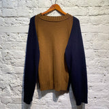 EUDON CHOI MERINO/CASHMERE TWO TONE SWEATER