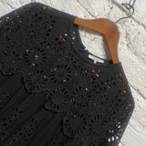 GANNI
BLACK LACE TOP