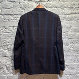OZWALD BOATENG WINDOWPANE WOOL CHECK JACKET